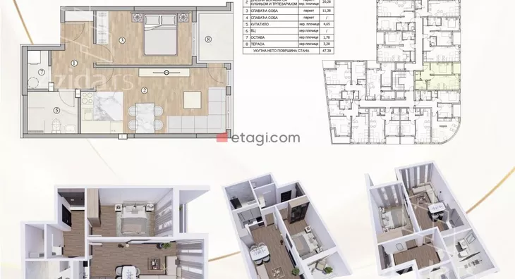 Jednosoban stan | 4zida