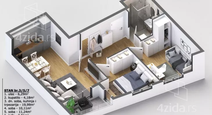 Dvoiposoban stan | 4zida