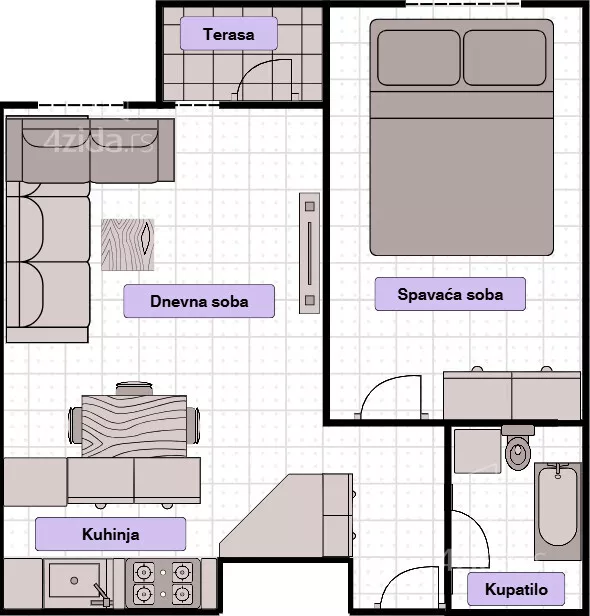 Jednoiposoban stan | 4zida