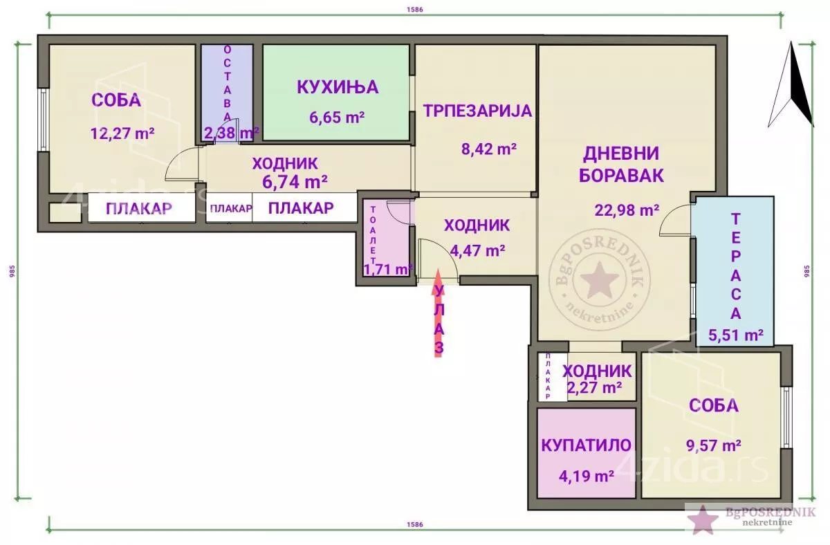 Trosoban stan | 4zida