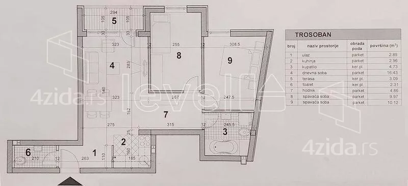 Trosoban stan | 4zida