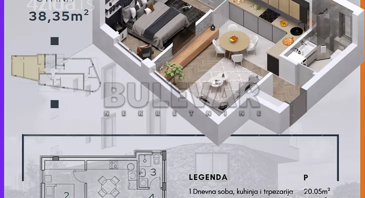 Dvosoban stan | 4zida