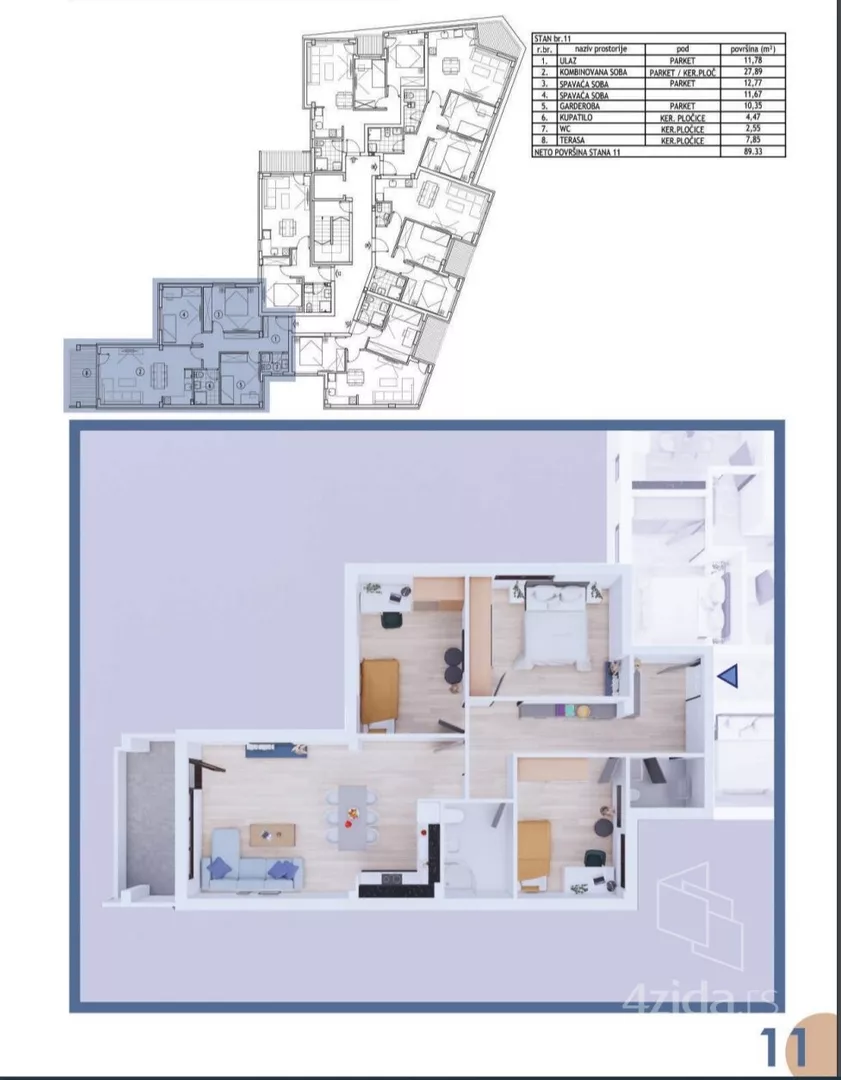 Trosoban stan | 4zida