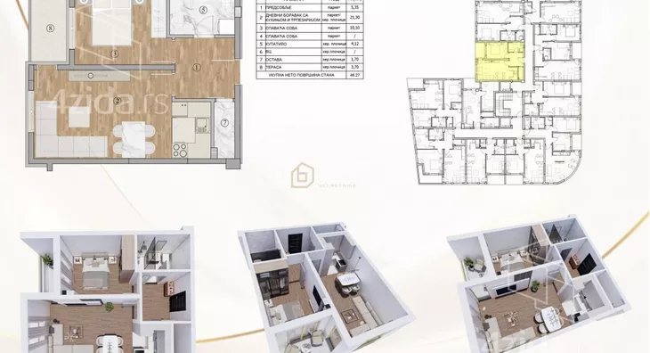 Jednoiposoban stan | 4zida