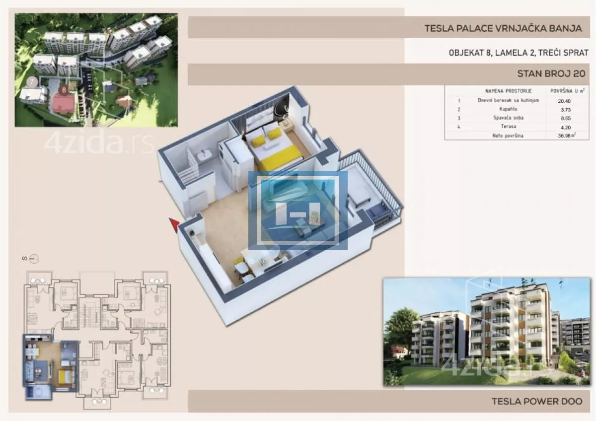 Jednosoban stan | 4zida