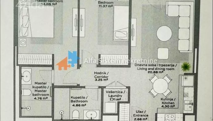 Trosoban stan | 4zida
