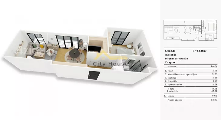 Trosoban stan | 4zida