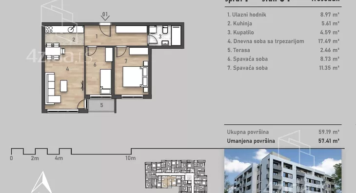 Trosoban stan | 4zida
