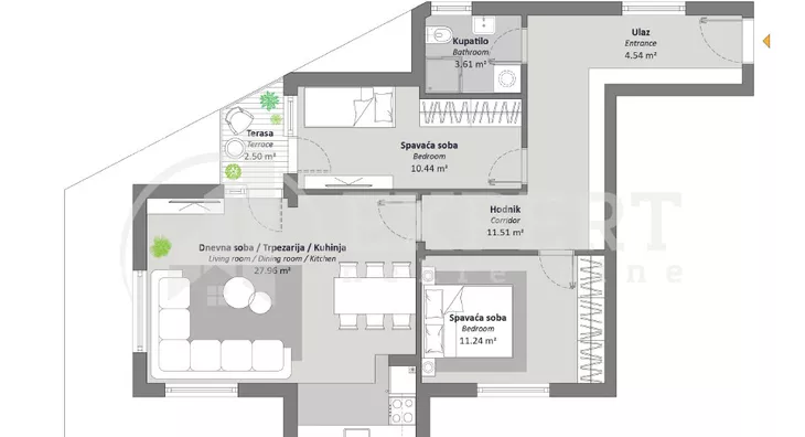 Trosoban stan | 4zida