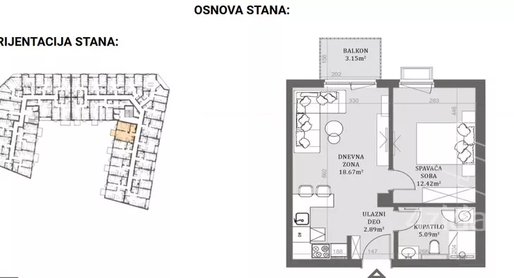 Dvosoban stan | 4zida