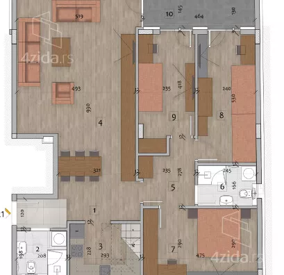 Trosoban stan | 4zida