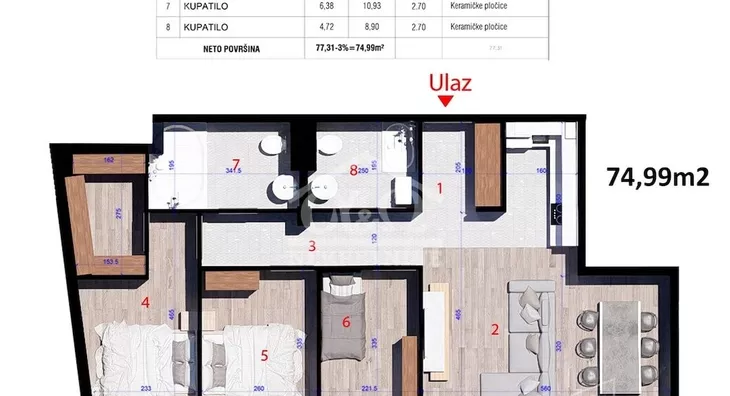 Jednoiposoban stan | 4zida