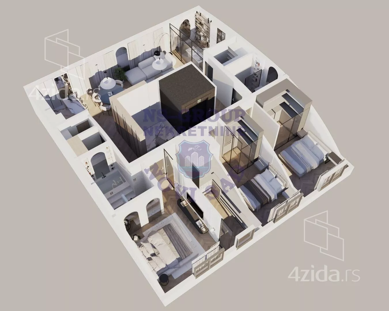 Četvoroiposoban stan | 4zida