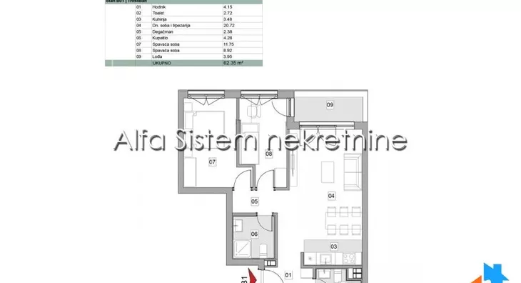 Trosoban stan | 4zida
