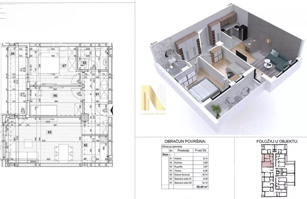 Trosoban stan | 4zida
