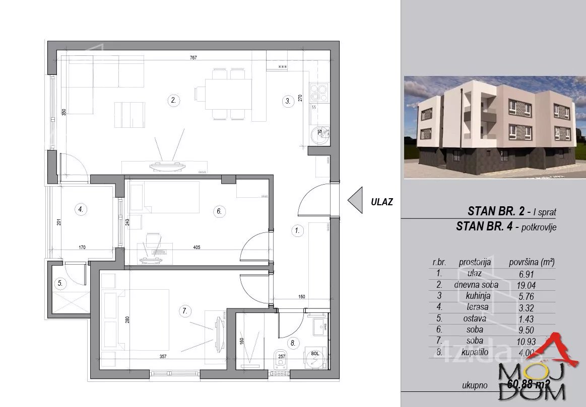 Trosoban stan | 4zida