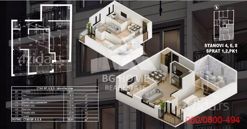Dvoiposoban stan | 4zida