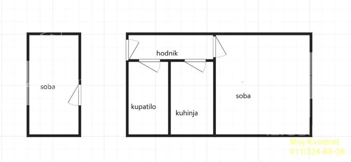 Jednoiposoban stan | 4zida