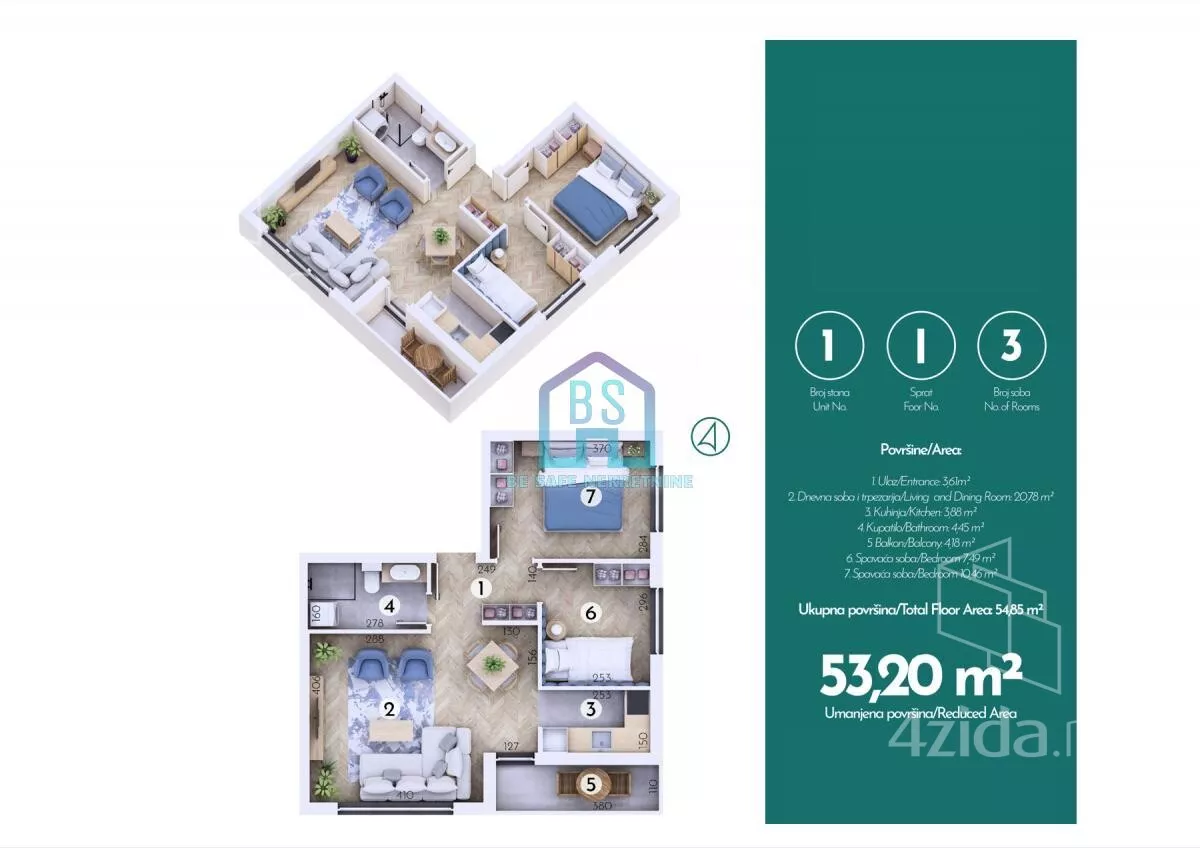 Dvoiposoban stan | 4zida