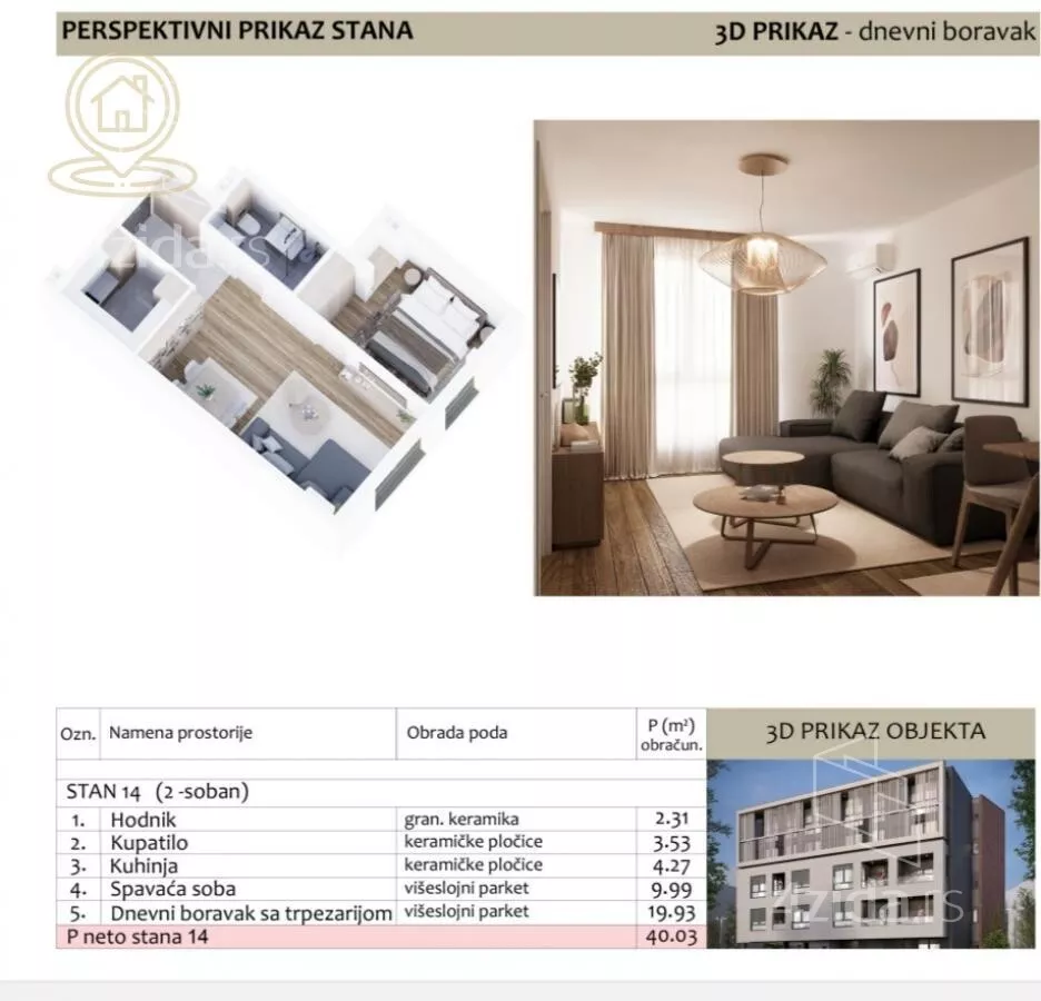 Dvosoban stan | 4zida