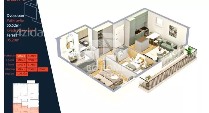 Trosoban stan | 4zida