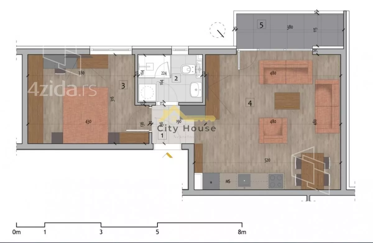 Dvosoban stan | 4zida