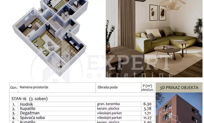 Trosoban stan | 4zida