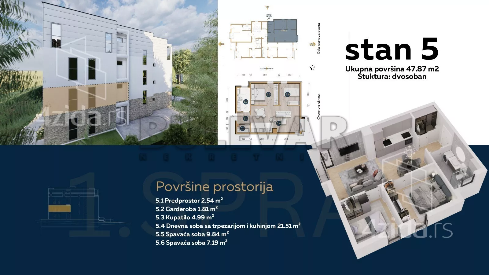 Dvosoban stan | 4zida