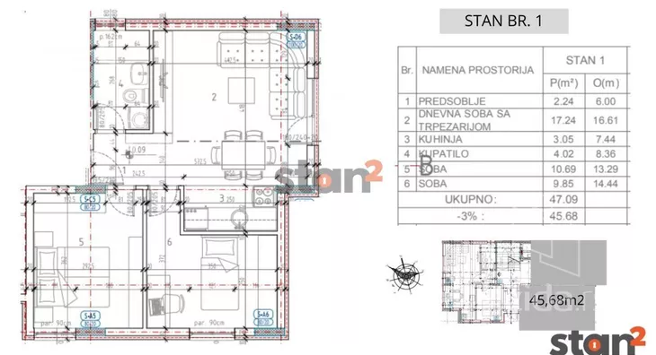Dvoiposoban stan | 4zida