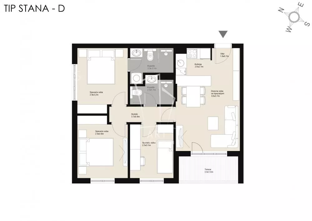 Troiposoban stan | 4zida