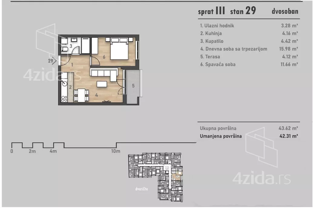 Dvosoban stan | 4zida