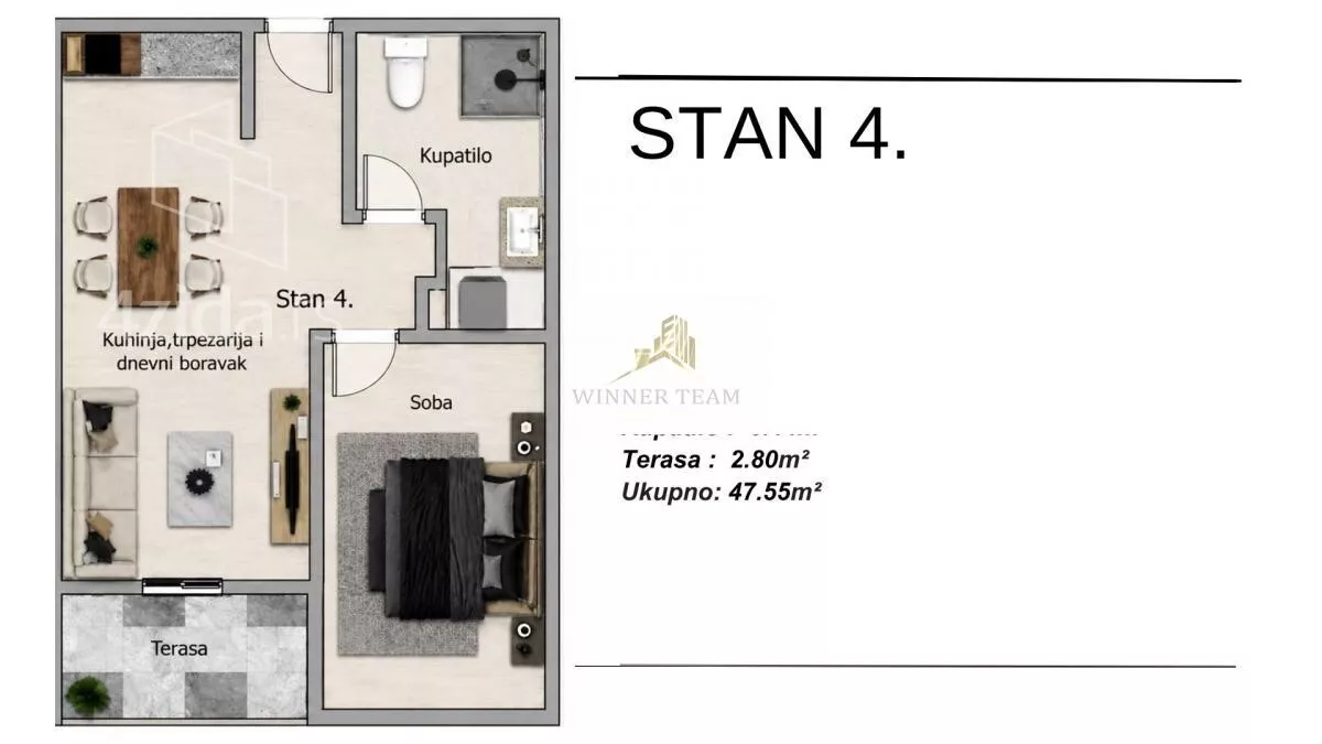 Jednosoban stan | 4zida