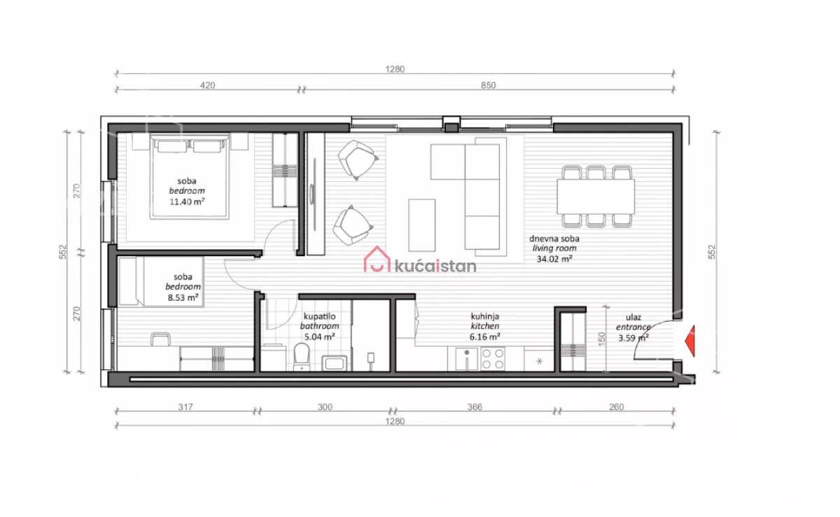 Trosoban stan | 4zida