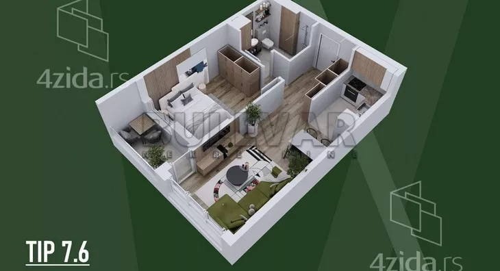 Dvosoban stan | 4zida