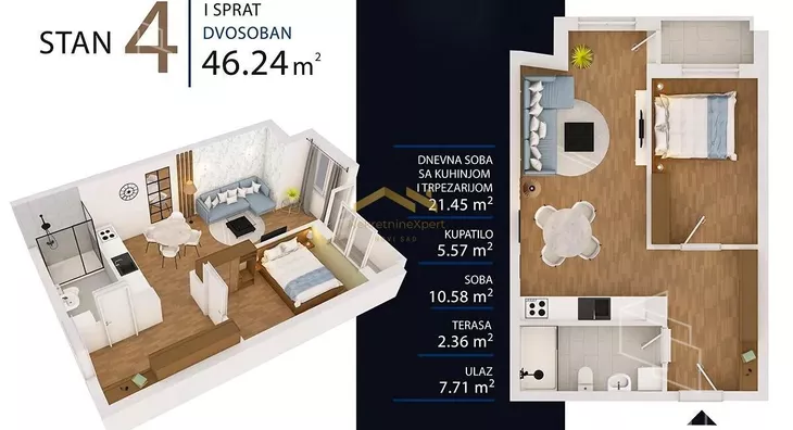 Dvosoban stan | 4zida