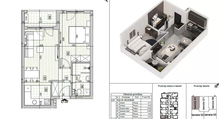 Dvosoban stan | 4zida