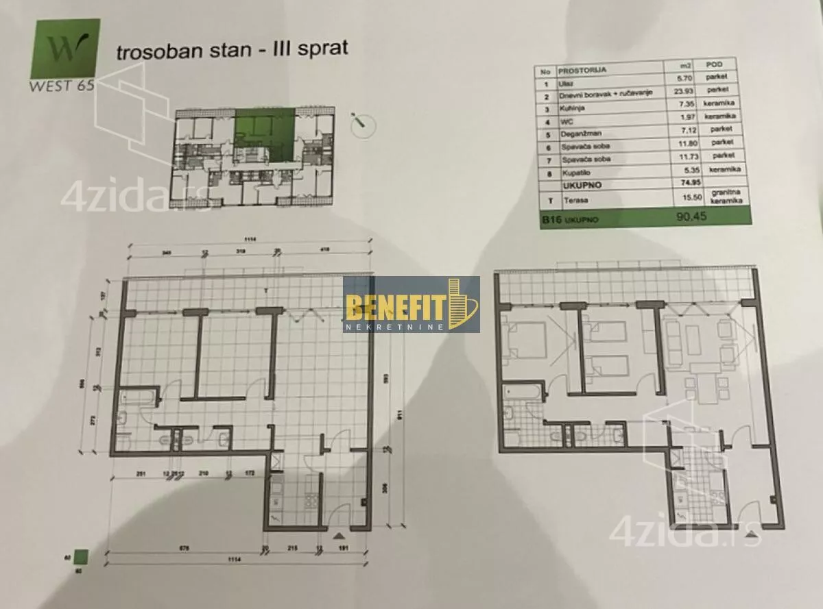 Trosoban stan | 4zida