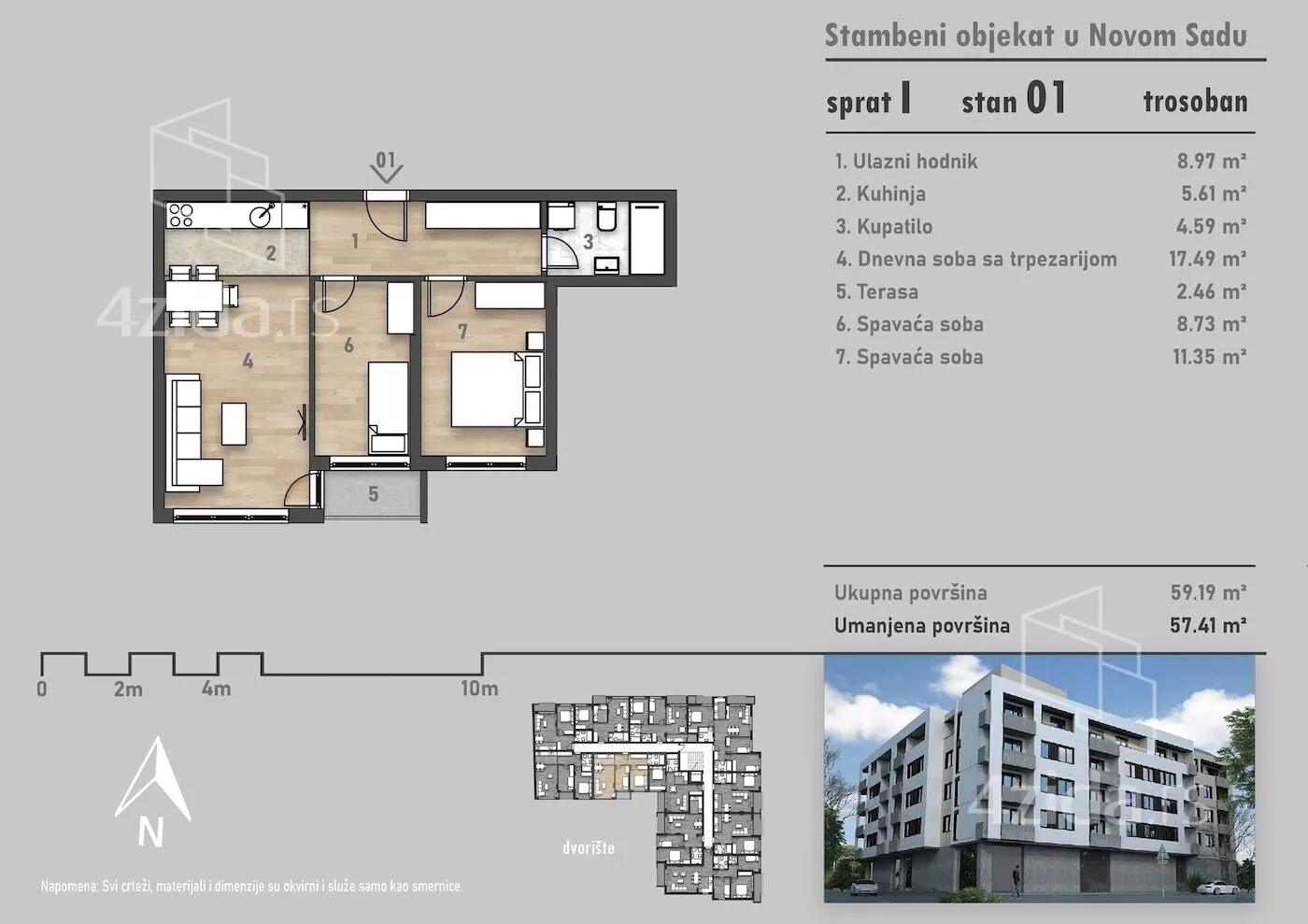 Trosoban stan | 4zida