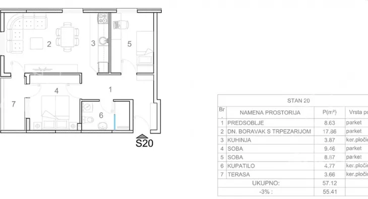 Trosoban stan | 4zida