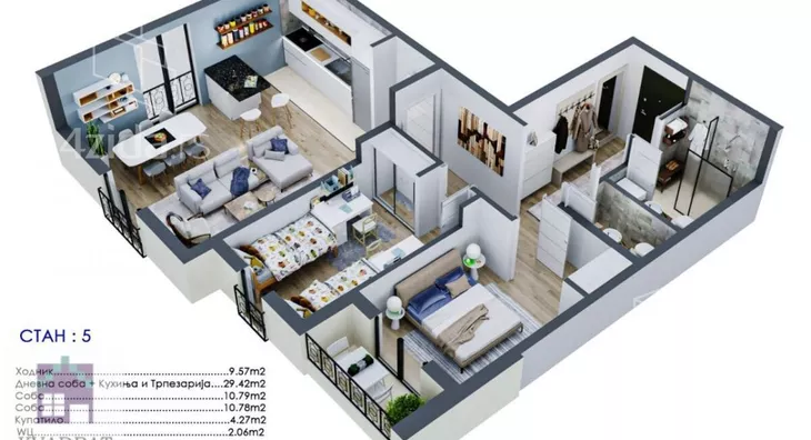 Dvoiposoban stan | 4zida