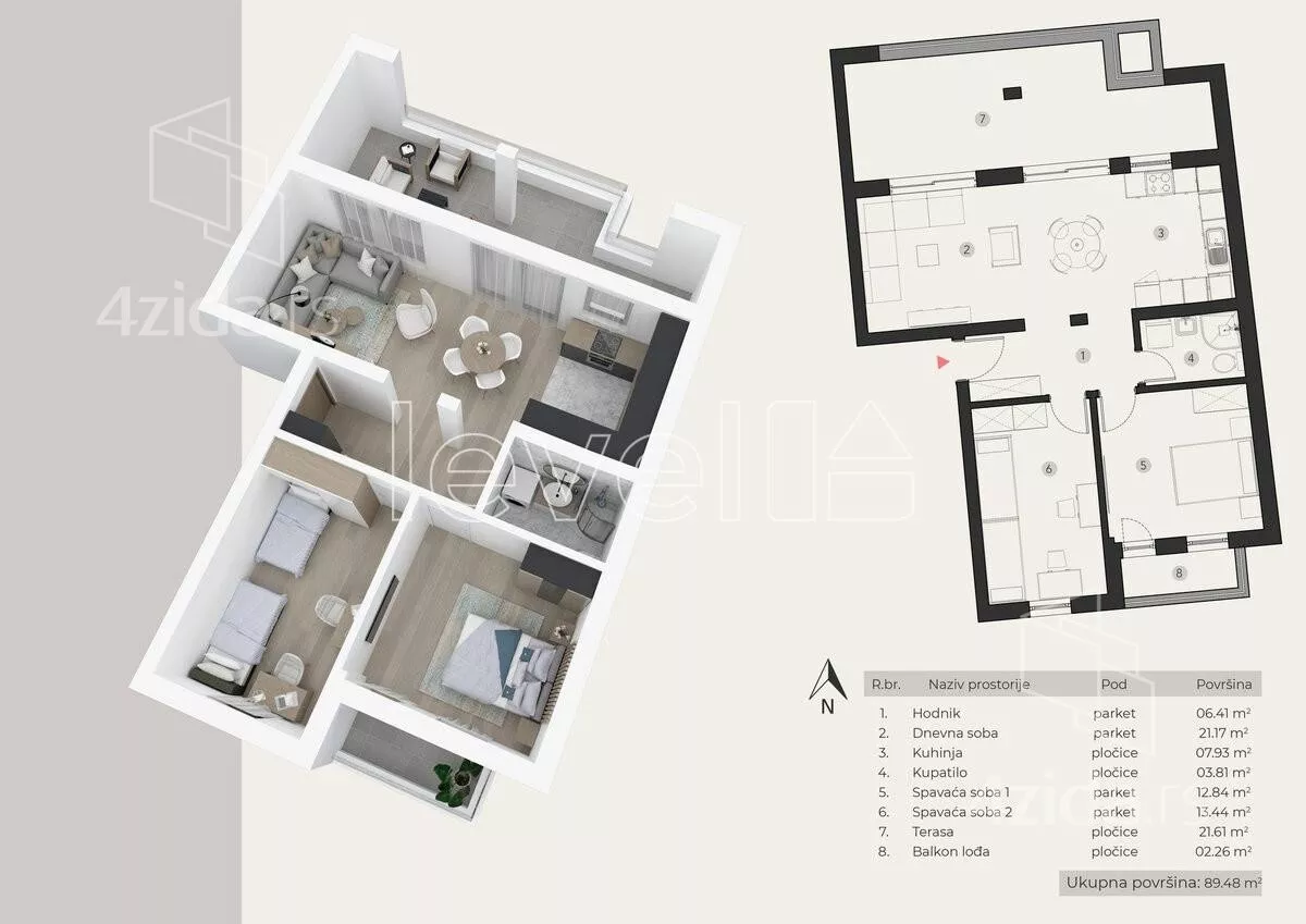 Trosoban stan | 4zida