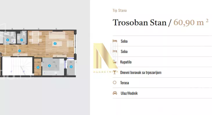 Trosoban stan | 4zida