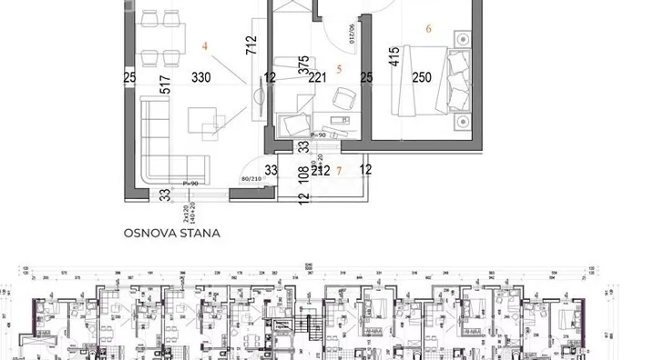 Dvoiposoban stan na prodaju, Telep, 116.500€, 51m² - stampaj