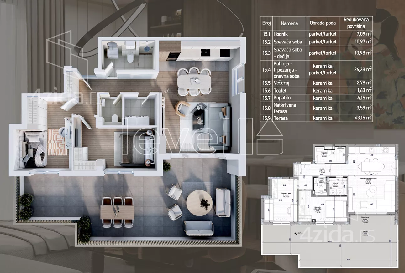 Trosoban stan | 4zida