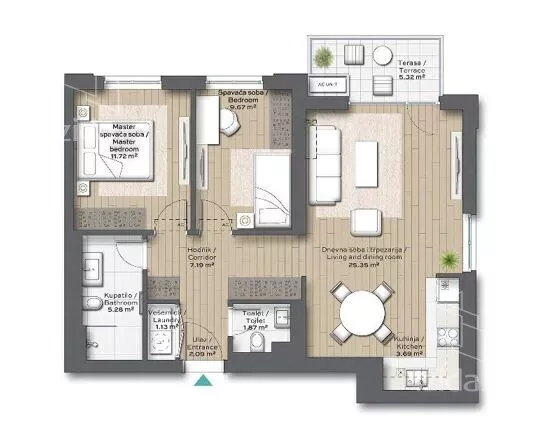 Trosoban stan | 4zida