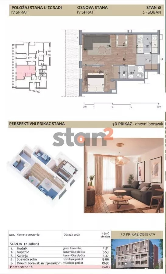 Jednoiposoban stan | 4zida