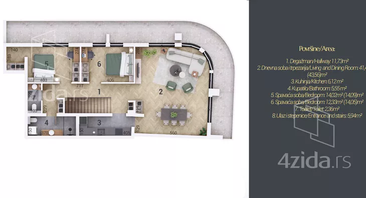 Trosoban stan | 4zida