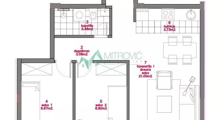 Trosoban stan | 4zida