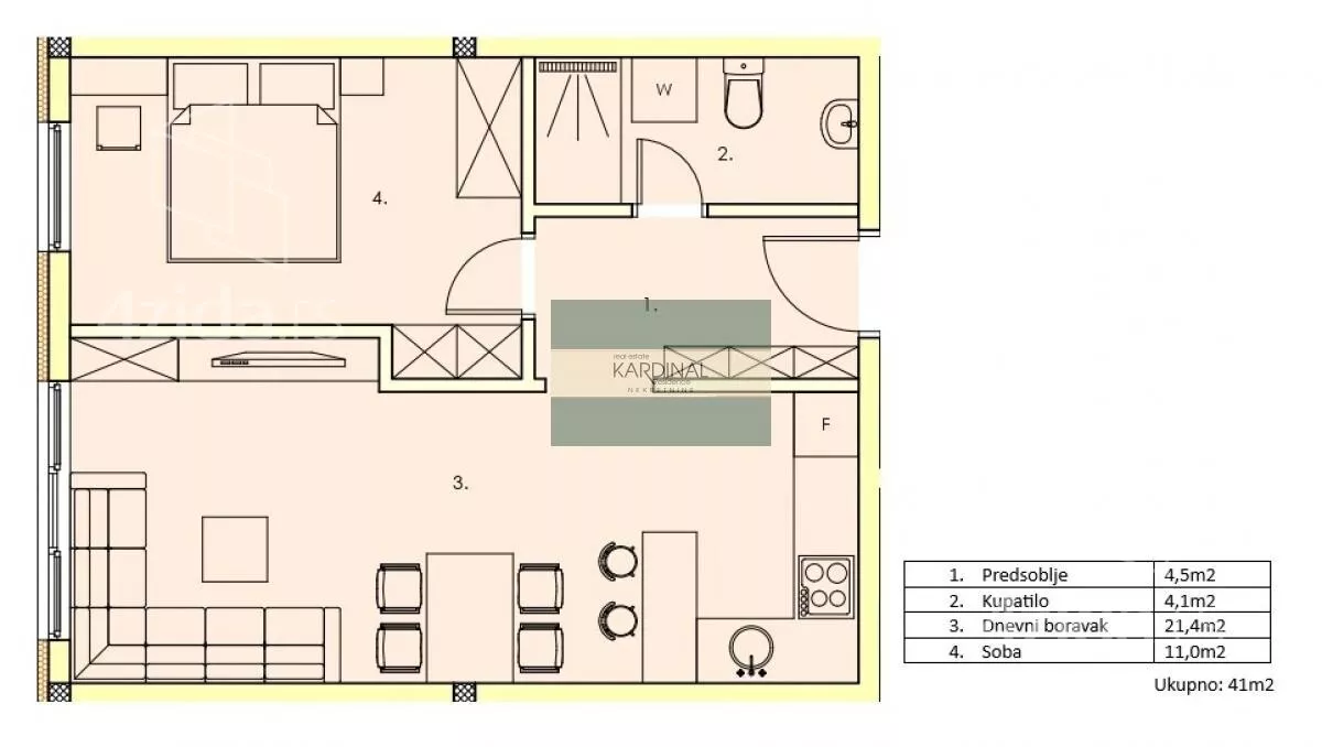 Jednosoban stan | 4zida