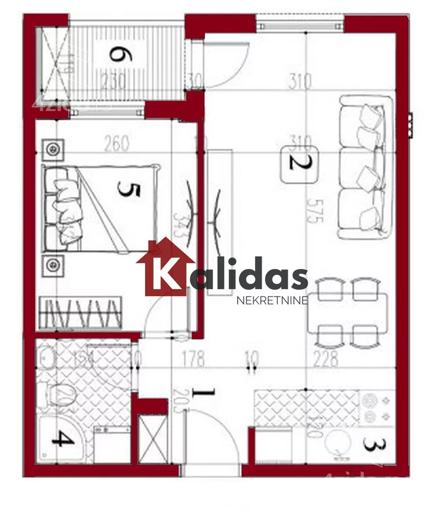 Jednoiposoban stan | 4zida